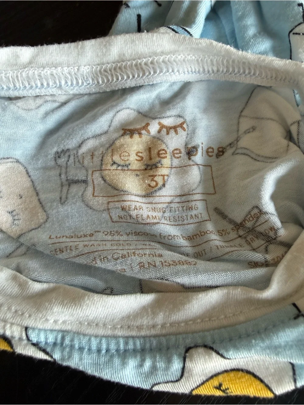 Little Sleepies Light Blue Breakfast Friends Pajama Set
